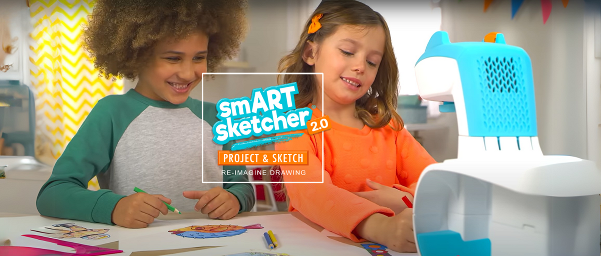 Kids Drawing Projector Bundle with Creativity Packs & Framed Paper