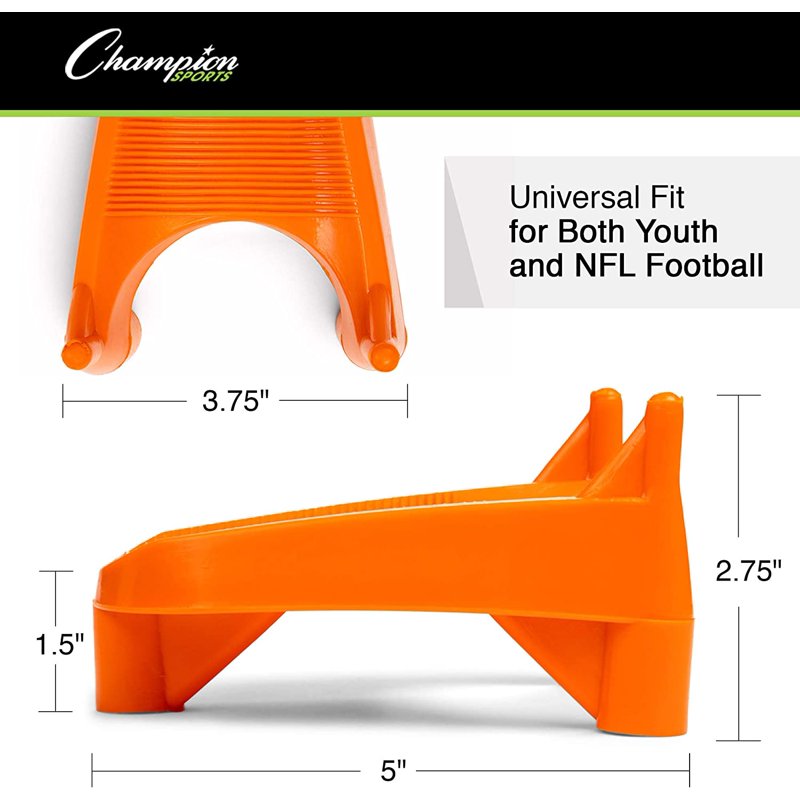Heavy Duty Football Kickoff Tee - High Visibility Orange, 1 Inch for Practice & Game