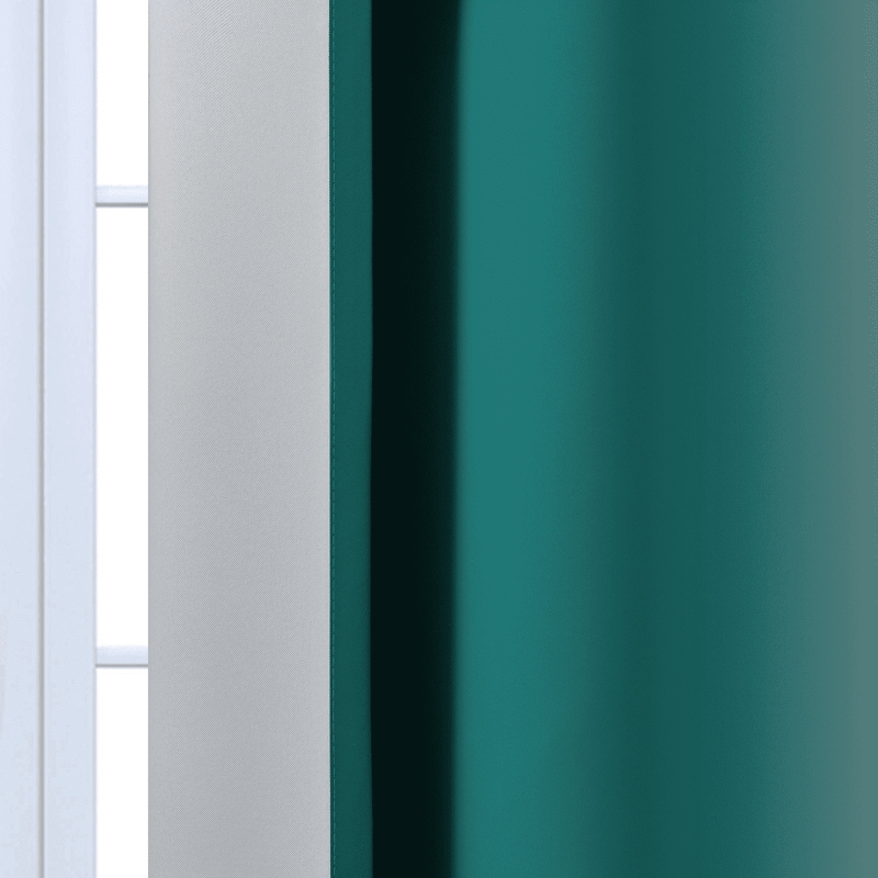 Grommet Blackout Ombre Curtains - Room Darkening Window Drapes 52x63 Inches
