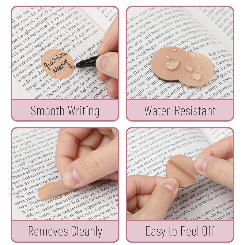 Transparent Sticky Notes Set - 560 Assorted Circular Tabs for Organizing