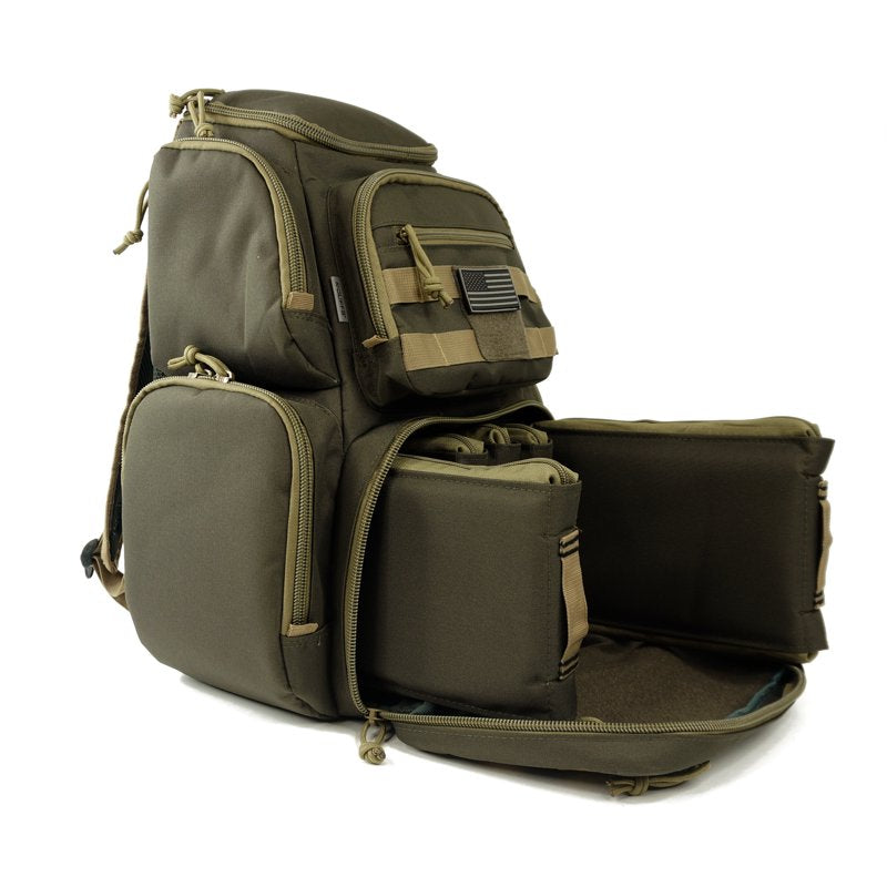 Heavy Duty Lockable Shooting Range Backpack with Rain Cover - Unisex Adult Gear