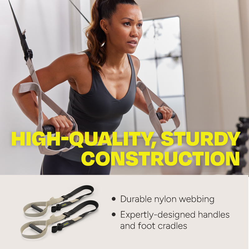 Bodyweight Training Straps with Door Anchors - 2 Pack for Full-Body Workouts