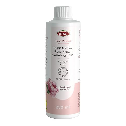 OTACI Rose Passion 100% Natural Rose Water Hydrating Toner, Facial Skin Moisturizer Hydrating Natural Cleanser (250ml)