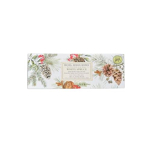 Michel Design Works Triple Shea Butter Soap Gift Set (3 Bars) (White Spruce)