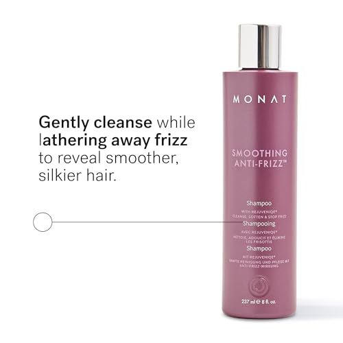MONAT Smoothing Anti-Frizz¢â Shampoo - Humidity Protection, Frizz Control with REJUVENIQE¢ç & Tropical Butters, Velvety Fragrance, 237 ml (8 fl. oz.)
