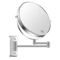 9¡± Large Wall Mounted Makeup Mirror 1X/7X Double-Side Bathroom Magnifying Mirror 360 Swivel Vanity Mirror Extendable Shaving Wall Mount Cosmetic Mirror for Men and Women, Chrome