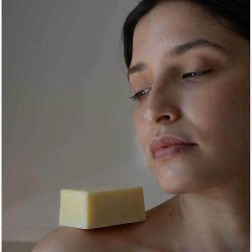 Summer Solace Tallow Soap Bar All-Natural Face & Body Wash Brick Deeply Nourishing Handcrafted Moisturizing Bar for Dry, Sensitive Skin Unscented 4.9oz (Pure)