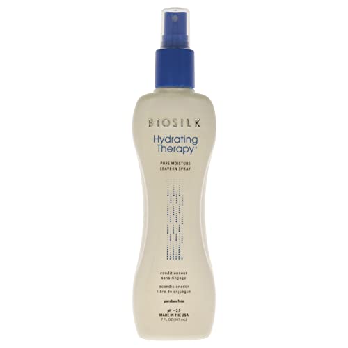 BioSilk Hydrating Therapy Pure Moisture Leave-In Conditioner Spray | 7 Ounces & Marc Anthony Leave-In Conditioner Spray & Detangler