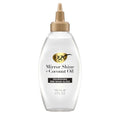 OGX Mirror Shine + Coconut Oil Pre-Wash Hair Gloss, Nourishing Rinse Out Hair Treatment for 48 Hours of Glossy Shine & Damage Repair, Lightweight Oil Mends Split Ends, 4 fl. oz