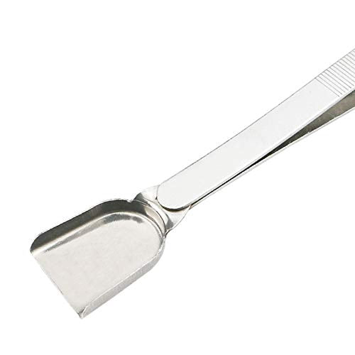 2 Pieces Stainless Steel Diamond Tweezer with Scoop Handy Tweezer Jewelry Gems Pick Up Beads Tools