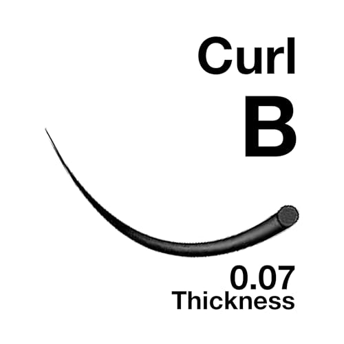 Lash Extension 0.07mm Thickness B Curl Length 8mm Natural Looking Individual Rapid Eye Lashes For Eyelash Extensions(0.07,B,8mm)
