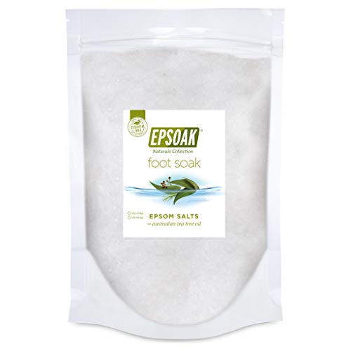 Epsoak Epsom Salt 19 lb. Magnesium Sulfate USP. Resealable Epsom Salt Bag Tea Tree, Made in The USA, Cruelty-Free Certified
