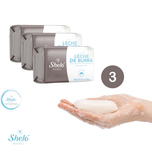 Shelo Nabel Body and Face Soap Jab?n de Leche de Burra ? Shelo Nabel | Hidratante y Regenerador | Aclara Manchas, Nutre y Suaviza | Piel Normal, Seca y Sensible | Uso Facial y Corporal | 100g
