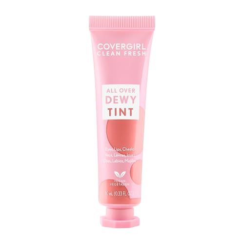 Covergirl Clean Fresh Dewy Tint 400 Dreamy Pink, 3-in-1 Tint, Blendable Color For Eyes, Lips & Cheeks, 0.33 fl oz (Pack of 1)