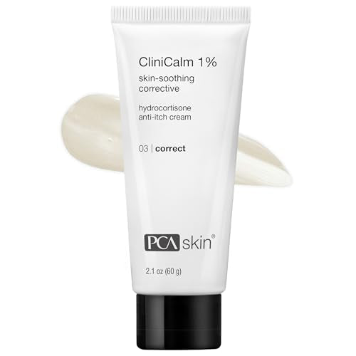 PCA SKIN CliniCalm 1% Maximum Strength Hydrocortisone Soothing Cream - Anti Itch Intense Therapy Moisturizing Face & Body Lotion with Aloe for Irritation, Eczema Relief, Itchy & Dry Skin (2.1oz Tube)