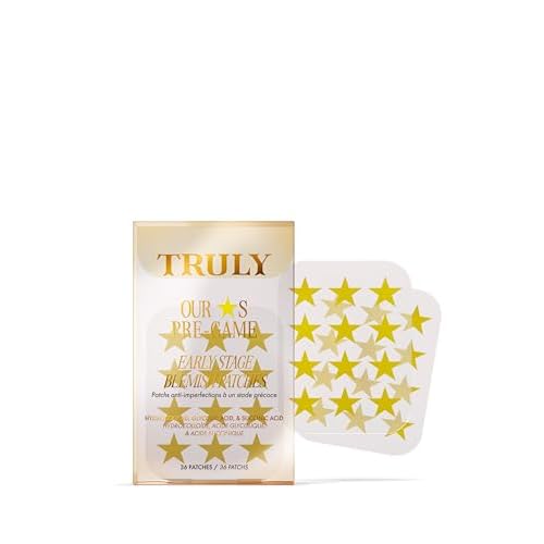 Truly Beauty Our Stars Blemish Patches | Star-Shaped Hydrocolloid Acne Stickers with Tea Tree & Glycolic Acid | Extracts Impurities & Fights Breakouts | Cute Spot Covers (36 Ct)