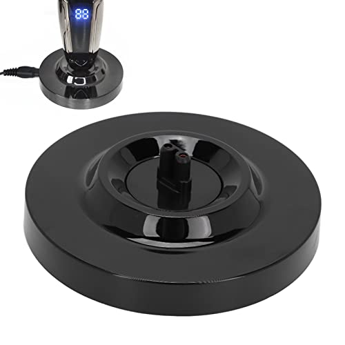 Universal Razor Charger Holder Round Electric Shaver Charger Base Shaver Charger Dock for All Electric Shaver Brands Black