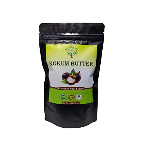 Kokum Butter - Light, Firm Butter, Use to Make Soap, Lotion Bars, Lip Balm, Body Butter - Scent-Free (4 Oz)
