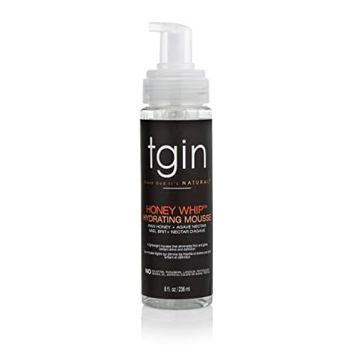 tgin Honey Whip Hydrating Mousse for Natural, Dry, Curly, and Damaged Hair - 8 Oz