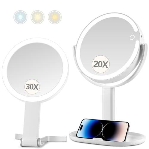MIYADIVA 20X Desk Mirror£¦30X Handheld Mirror