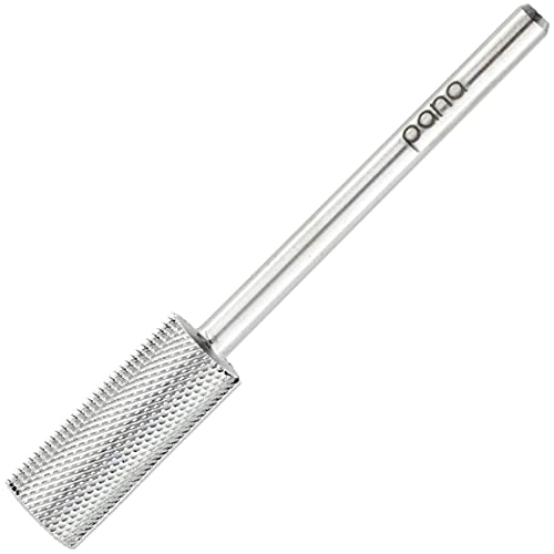 USA PANA Professional 3/32" Shank Size - Crystal Top Small or Large Barrel Carbide Bit - Nail Drill Bit for Dremel Machine (Gold, Silver - 4XC to Extra Fine Grit) (Small Barrel, Extra Fine, Silver)