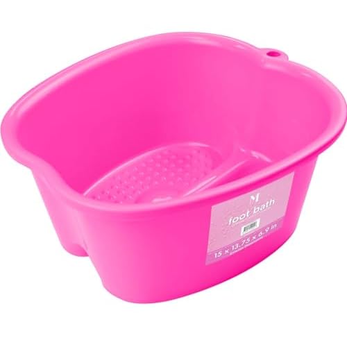 Mantello Extra Large Foot Soaking Tub - Home Foot Basin for Relaxing Soaks (Hot Pink)