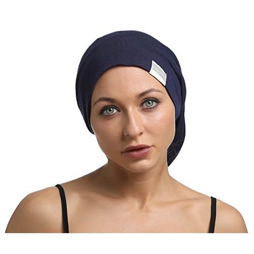 Satin Lined Bonnet Silky Hair Wrap Large Sleep Cap - Adjustable Beanie Slouchy Hats Bonnets for Women Curly Long Hair