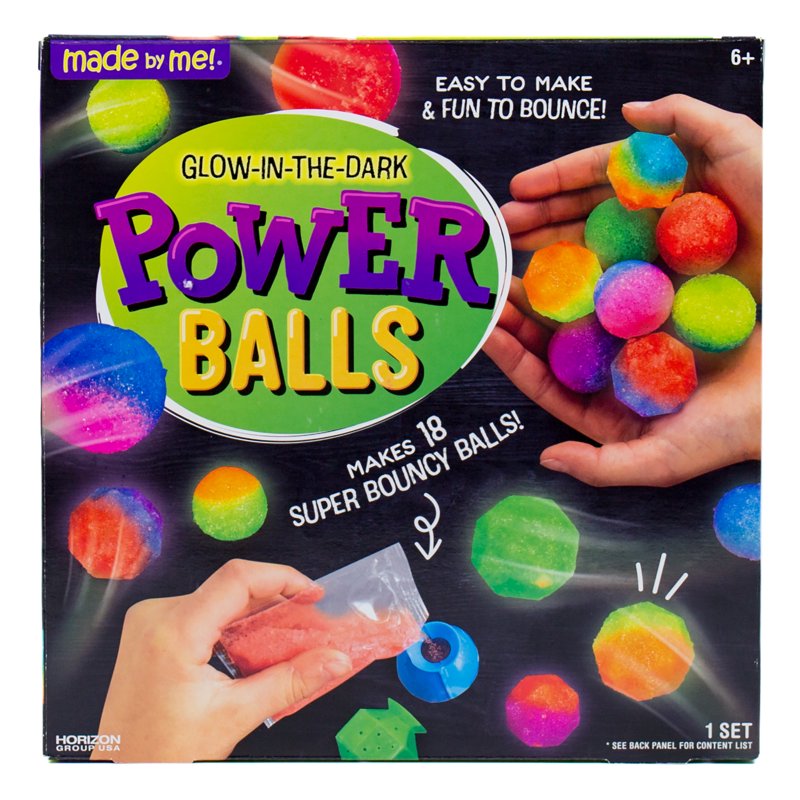 Glow-in-the-Dark Craft Kit for Kids - Create 18 Bouncy Power Balls
