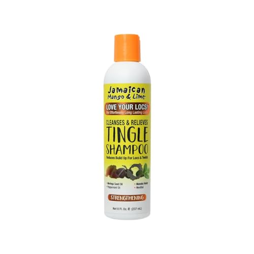 Jamaican Mango & Lime Love Your Locs Tingle Shampoo ? Gentle yet Deep Cleansing & Scalp Tingling Shampoo for Textured Hair Hydrates & Removes Buildup ? 8 oz