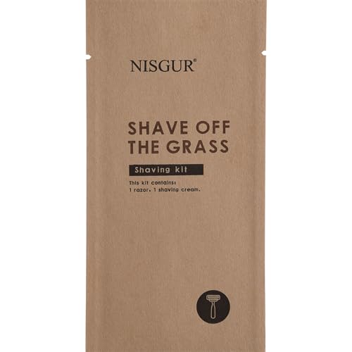 Men's Disposable Shaving Cream and Razor Kit Kraft Paper Individually Wrapped 100 PCS Hotel Shaving Kit Hotel Supplies and Toiletries Bulk