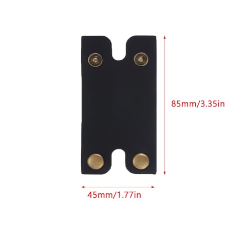 2 Pack Safety Razor Head Protecting Leather Cover Protective Travel Case with Snap Buttons Safety Razor Blade Guard Protector for Double Edge Safety Razor Single Blade Razors