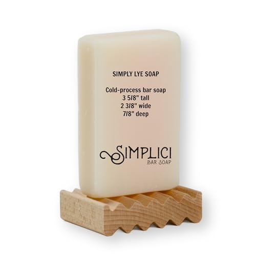 Simplici Simply Lye Natural Soap (smooth + for sensitive skin) 6 Bar Value Bag. Palm Free.