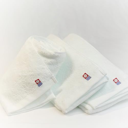 Soft Airy Washcloths 100% Cotton White 13" x 30" Sets of 1, 3, 5 and 10 Towels Made in Imabari Japan (3)