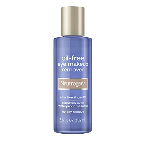 Neutrogena Gentle Oil-Free Eye Makeup Remover & Cleanser for Sensitive Eyes, Non-Greasy Makeup Remover, Waterproof Mascara Remover, Dermatologist & Ophthalmologist Tested, 5.5 fl. oz