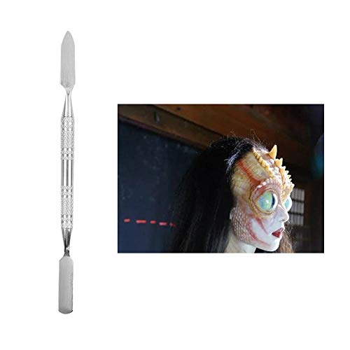 Wax Spatula, Stainless Steel Double-Ended Scar Wax Spatula Applicator Special Effects FX Makeup Tool(S)