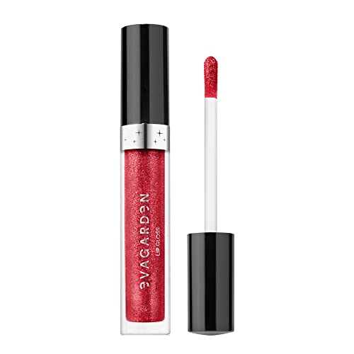 EVAGARDEN Diamond Lip Gloss - Concentration of Pearls Gives Dazzling Shine - Light and Moisturizing Film with Excellent Hold - Spreads Evenly with No Stickiness - 859 Bright Cherry - 0.09 oz