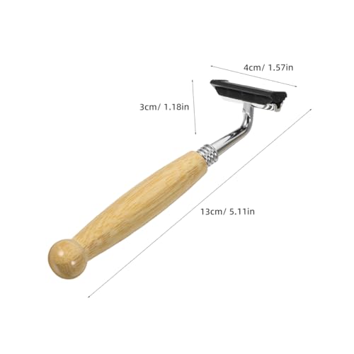 4Pcs Bamboo Single Blade Razors Double Edge Safety Razor Eco-Friendly Handmade Long Natural Bamboo Handle Stainless Steel Safety Shaving Men's Shaving Kit