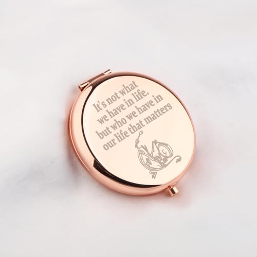 WUSUANED Funny Mushu Dragon Makeup Mirror Mulan Movie Inspired Mirror Mushu Dragon Fan Gift Cartoon Lover Gift