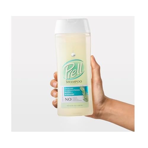 Prell Biotin & Rosemary Shampoo ? Strengthens & Thickens Fine Damaged Hair | Color-Safe Formula | 13.5 fl oz | Pack of 2