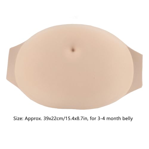 ciciglow Belly, Breathable Soft Fake Pregnant Belly Lightweight Fake Belly for Role Play, Easy To Wear (Small (5.9in))