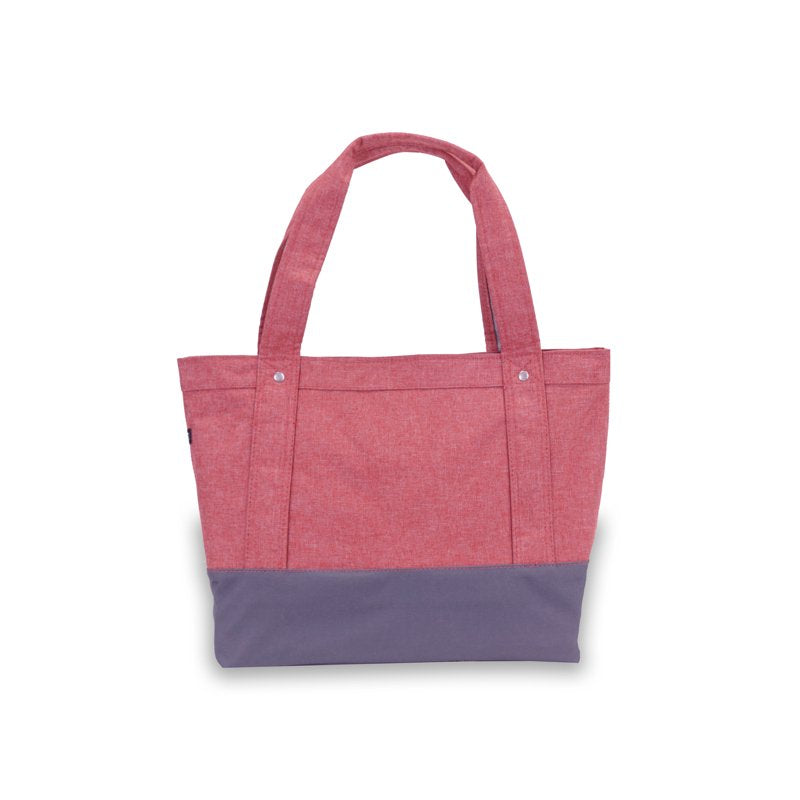 Women’s Stylish Tablet Tote Bag with Zipper Pocket - Coral, Tan, Charcoal Blue