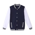 Mowbeat Women Baseball Jacket Varsity Uniform Unisex Adult Long Sleeve Casual Loose Cardigan Men's Track Jacket