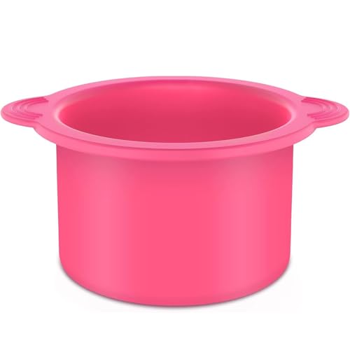 Silicone Wax Warmer Liner, Silicone Wax Bowl for Wax Warmer,Non-Stick Wax Melt Warmer Wax Pot Replacement, Reusable Wax Melt Liner,(pink, small)