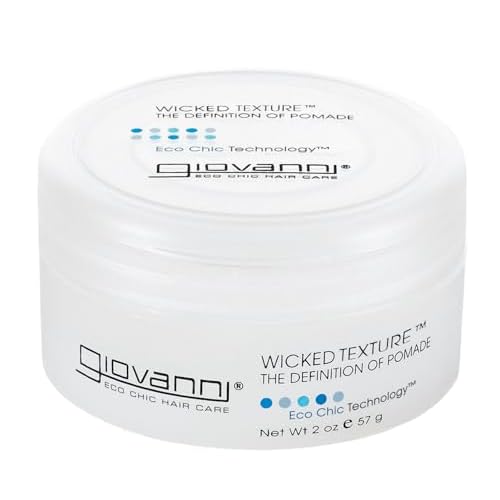 GIOVANNI Wicked Texture The Definition Of Pomade - Styling Hair Pomade, Helps to Shape Hair & Smooth Texture, Water Based Pomade that Washes Out Easily, Vegan, Paraben Free, Color Safe - 2 oz