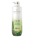 Olay Body Wash for Women, Wickedly Wonderful Elphaba¡¯s Edition, Intensely Hydrating & Renewing, Pro-Hyaluronic Acid Serum with Vitamin B3, For All Skin Types, Cashmere Woods & Lime Scent, 20 fl oz