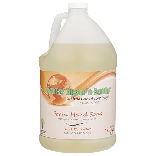 Worx Clean-'n'-Gentle Foam Hand Soap 1 gal. (3.78 L.) for use in Industrial, Commercial and Residential applications.