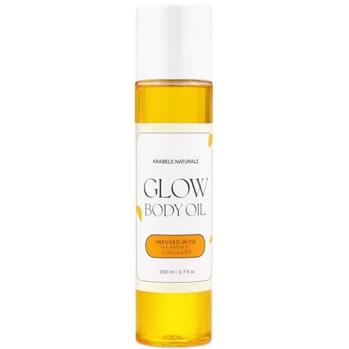 Brightening Body Oil with Carrot, Collagen & Papaya ? Deep Moisturizing, Even Skin Tone, Radiant Glow, Lightweight & Fast-Absorbing Formula, 200ml