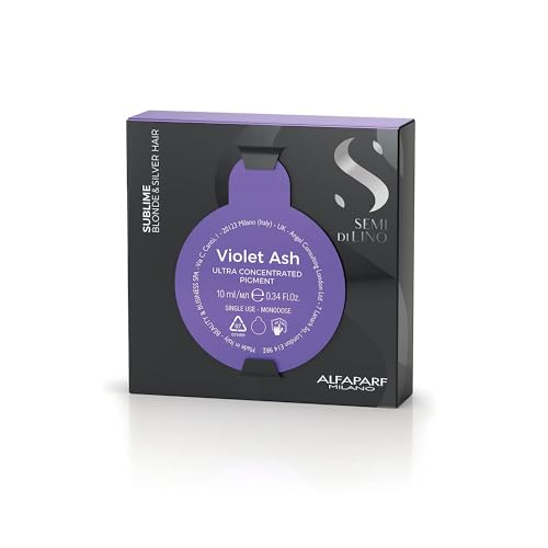 Alfaparf Milano Semi di Lino Sublime Pigments - Blonde Toner for Brassy Hair - Concentrated Toner that Revives Color while Protecting and Maintaining Gloss - Violet Ash .21 (1 Count)