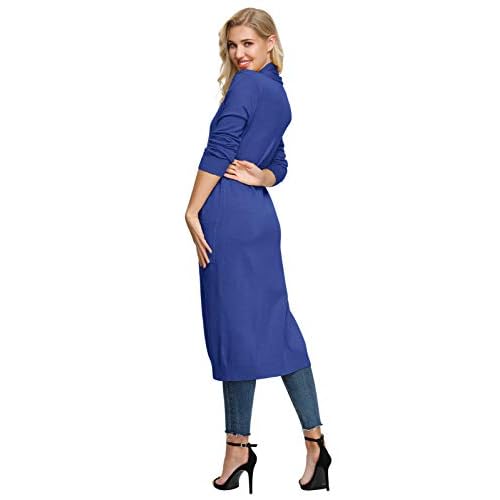 GRACE KARIN Essential Solid Open Front Maxi Long Knitted Cardigan Sweater for Women