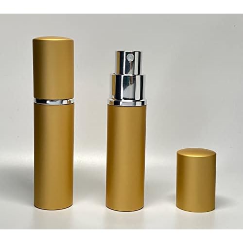 20 Pack Set 10ML Protable Refill Bulk Atomizer Spray Travel Perfume Bottle Hydrating Empty Bottle (20Pack Metal Gold)